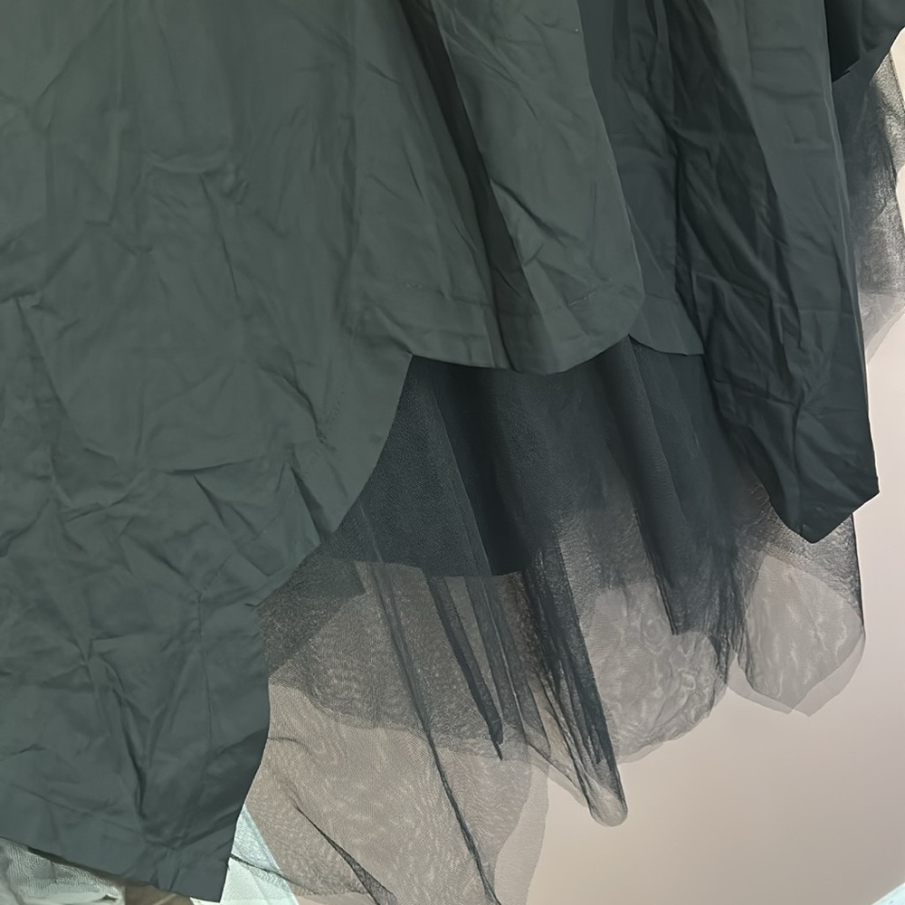 Kate Hewko Black Button-Up Tulle Hem Top OS Artsy Goth Lagenlook XL NWT - Picture 9 of 15